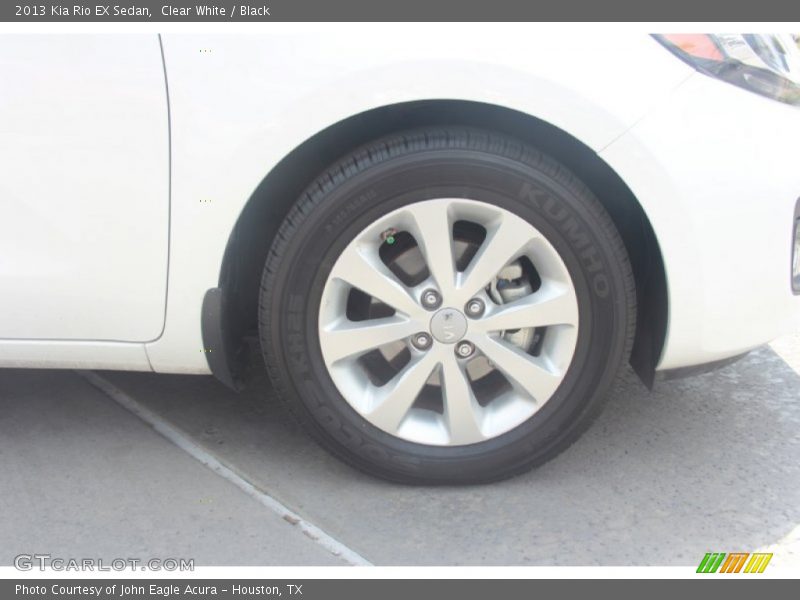 Clear White / Black 2013 Kia Rio EX Sedan