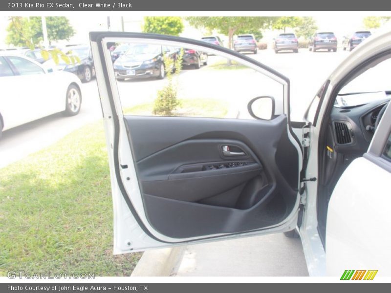 Clear White / Black 2013 Kia Rio EX Sedan