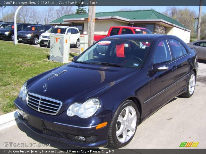 Capri Blue Metallic / Black 2007 Mercedes-Benz C 230 Sport