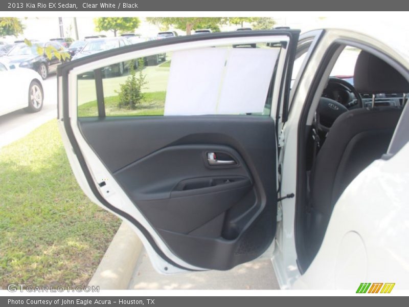 Clear White / Black 2013 Kia Rio EX Sedan