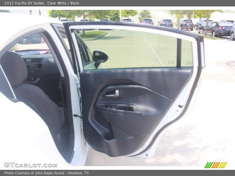 Clear White / Black 2013 Kia Rio EX Sedan