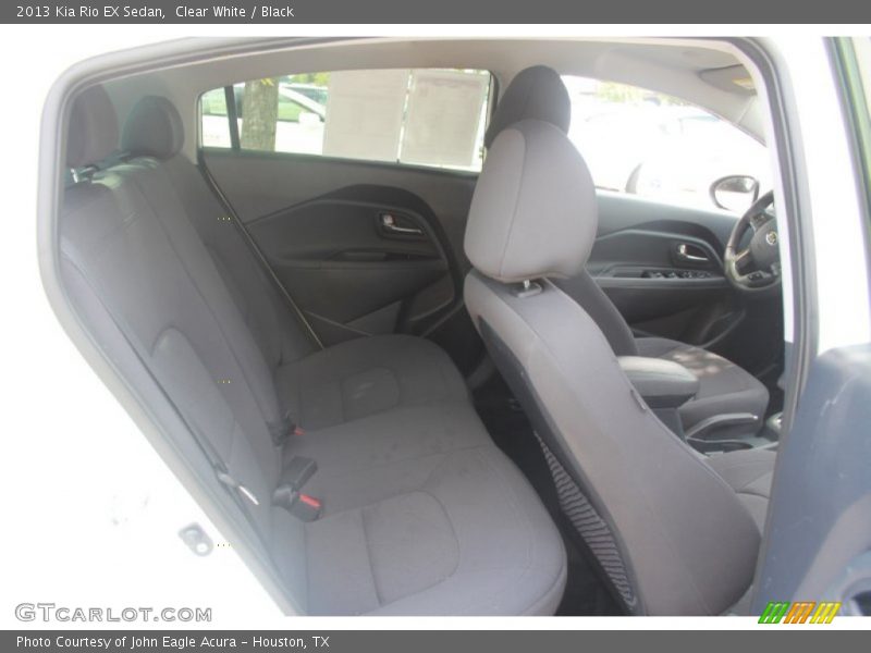 Clear White / Black 2013 Kia Rio EX Sedan