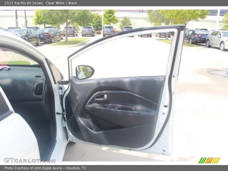 Clear White / Black 2013 Kia Rio EX Sedan