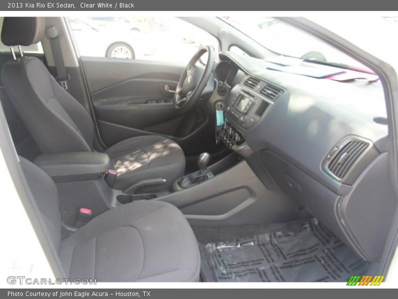 Clear White / Black 2013 Kia Rio EX Sedan