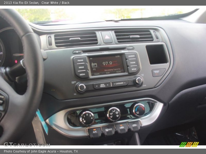 Clear White / Black 2013 Kia Rio EX Sedan