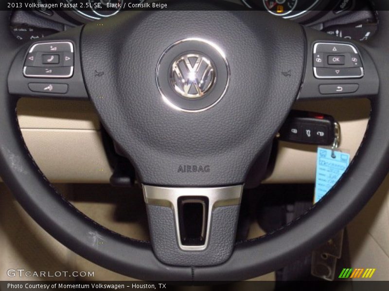 Black / Cornsilk Beige 2013 Volkswagen Passat 2.5L SE