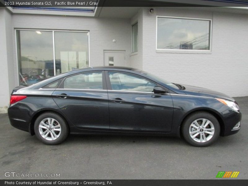 Pacific Blue Pearl / Gray 2013 Hyundai Sonata GLS