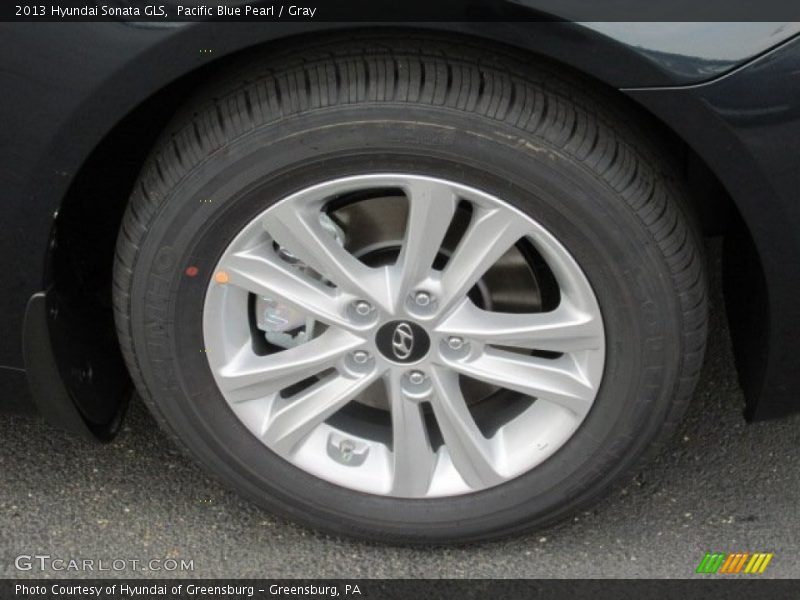 Pacific Blue Pearl / Gray 2013 Hyundai Sonata GLS