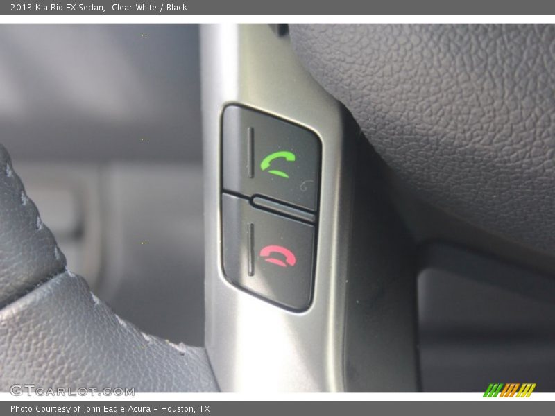 Clear White / Black 2013 Kia Rio EX Sedan