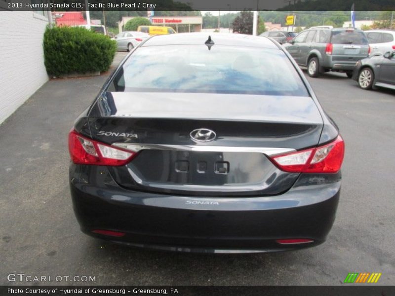 Pacific Blue Pearl / Gray 2013 Hyundai Sonata GLS