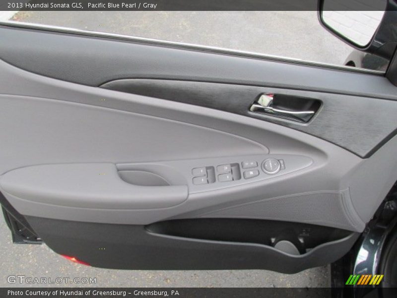 Pacific Blue Pearl / Gray 2013 Hyundai Sonata GLS