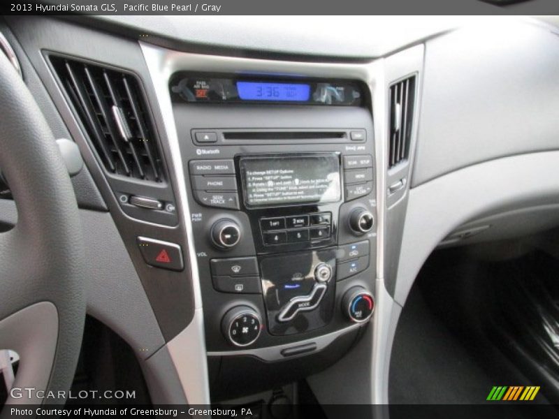 Pacific Blue Pearl / Gray 2013 Hyundai Sonata GLS