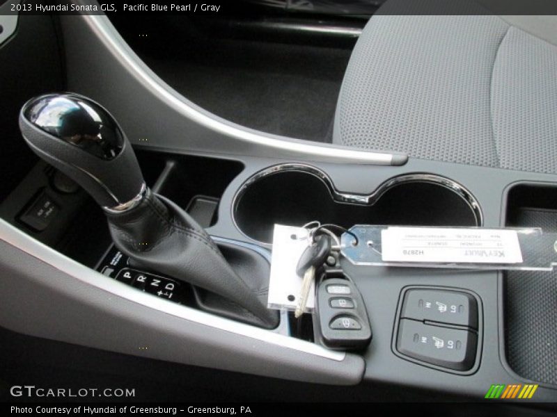 Pacific Blue Pearl / Gray 2013 Hyundai Sonata GLS