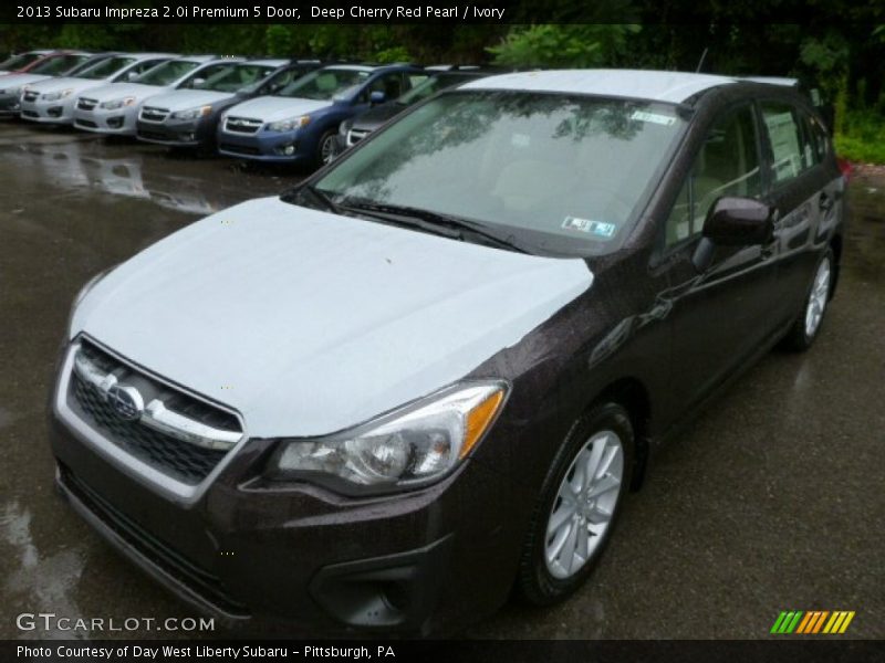Deep Cherry Red Pearl / Ivory 2013 Subaru Impreza 2.0i Premium 5 Door