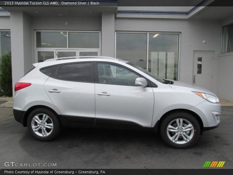 Diamond Silver / Black 2013 Hyundai Tucson GLS AWD