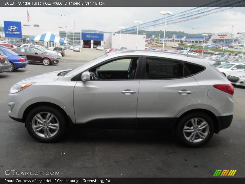 Diamond Silver / Black 2013 Hyundai Tucson GLS AWD