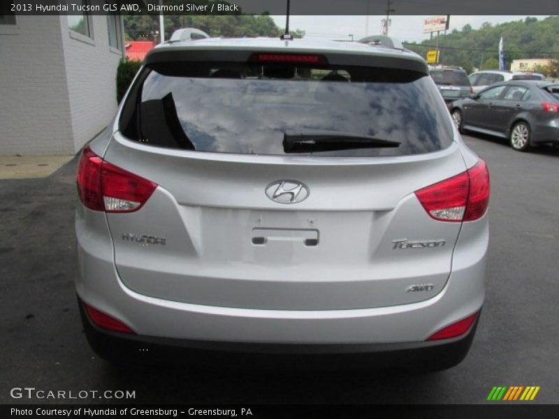 Diamond Silver / Black 2013 Hyundai Tucson GLS AWD