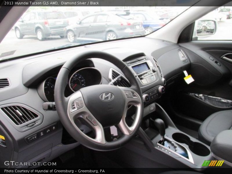 Diamond Silver / Black 2013 Hyundai Tucson GLS AWD