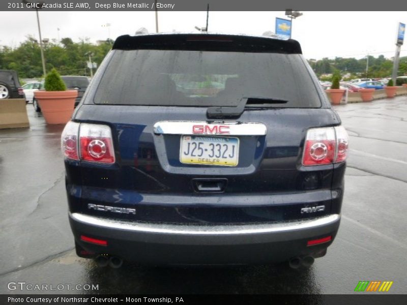 Deep Blue Metallic / Ebony 2011 GMC Acadia SLE AWD