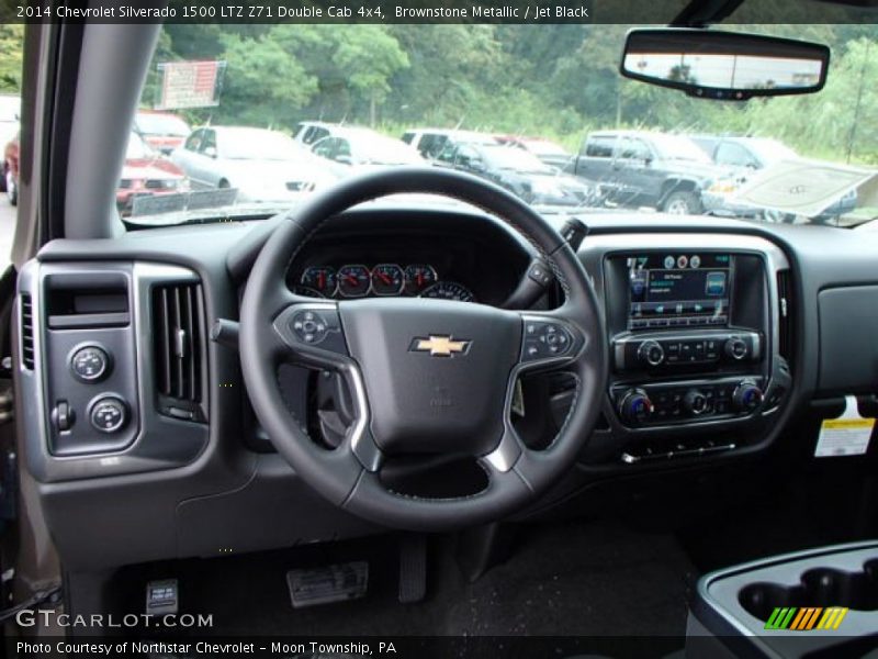 Brownstone Metallic / Jet Black 2014 Chevrolet Silverado 1500 LTZ Z71 Double Cab 4x4