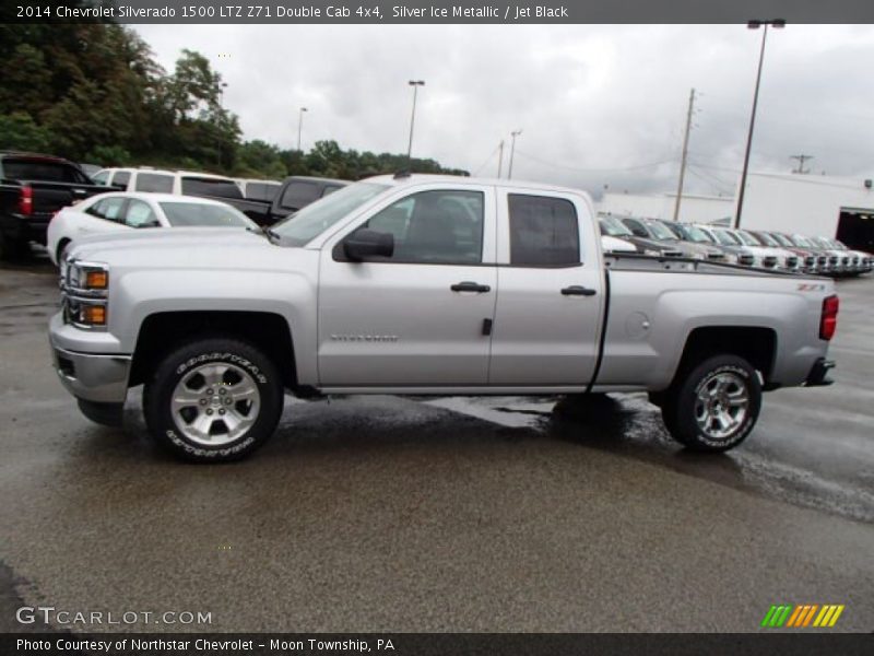 Silver Ice Metallic / Jet Black 2014 Chevrolet Silverado 1500 LTZ Z71 Double Cab 4x4