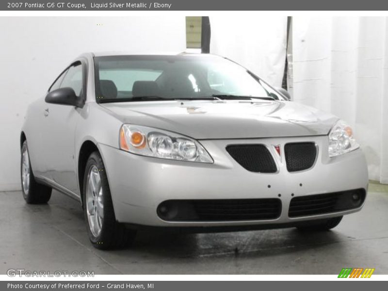 Liquid Silver Metallic / Ebony 2007 Pontiac G6 GT Coupe