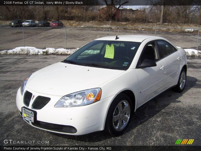 Ivory White / Ebony Black 2008 Pontiac G6 GT Sedan