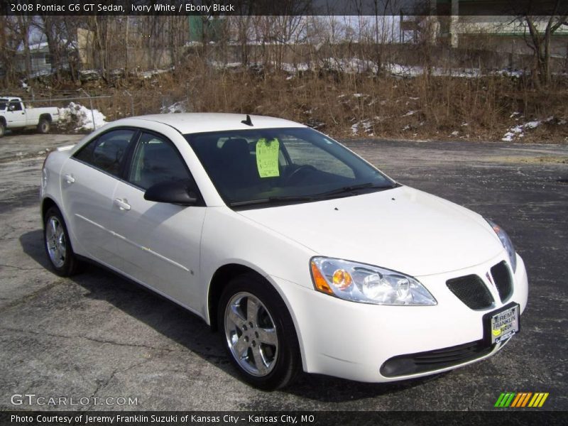 Ivory White / Ebony Black 2008 Pontiac G6 GT Sedan