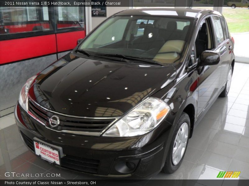 Espresso Black / Charcoal 2011 Nissan Versa 1.8 S Hatchback