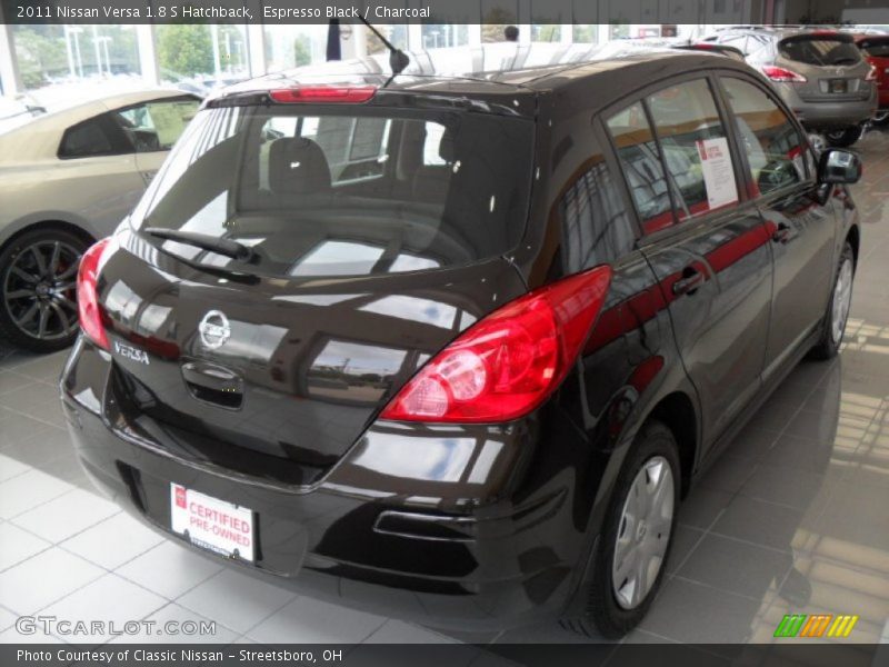 Espresso Black / Charcoal 2011 Nissan Versa 1.8 S Hatchback