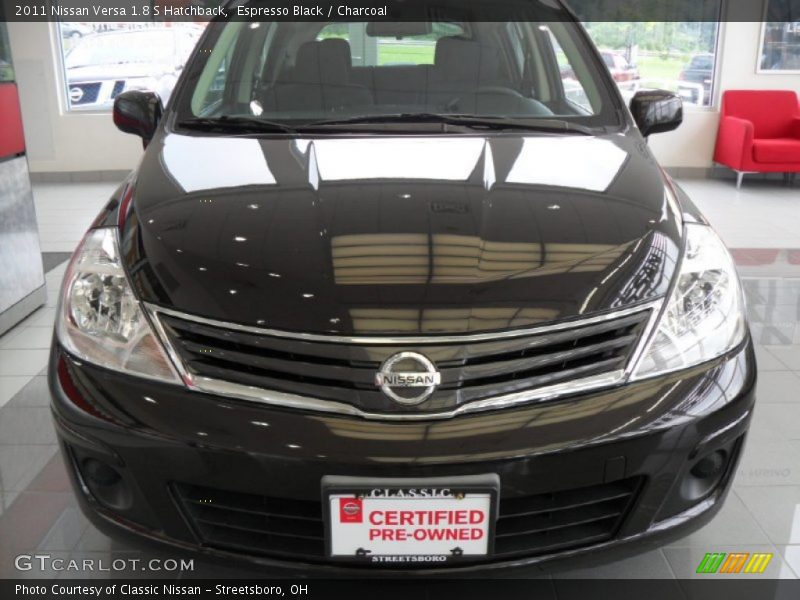 Espresso Black / Charcoal 2011 Nissan Versa 1.8 S Hatchback