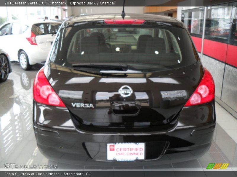 Espresso Black / Charcoal 2011 Nissan Versa 1.8 S Hatchback