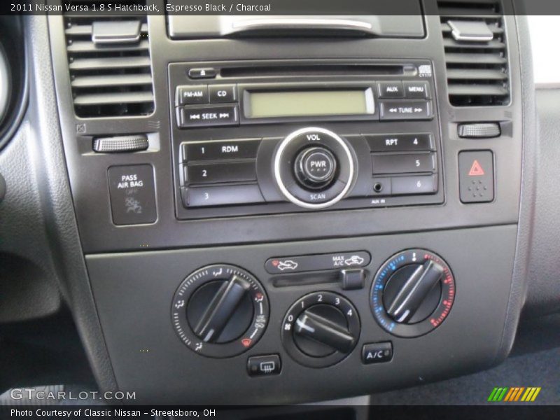 Espresso Black / Charcoal 2011 Nissan Versa 1.8 S Hatchback