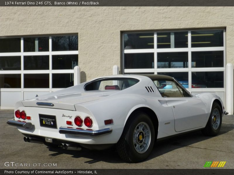 Bianco (White) / Red/Black 1974 Ferrari Dino 246 GTS