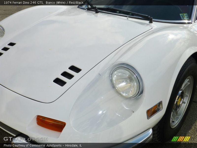 Bianco (White) / Red/Black 1974 Ferrari Dino 246 GTS