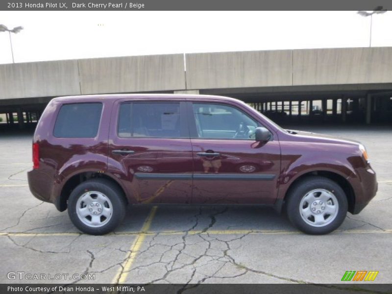 Dark Cherry Pearl / Beige 2013 Honda Pilot LX