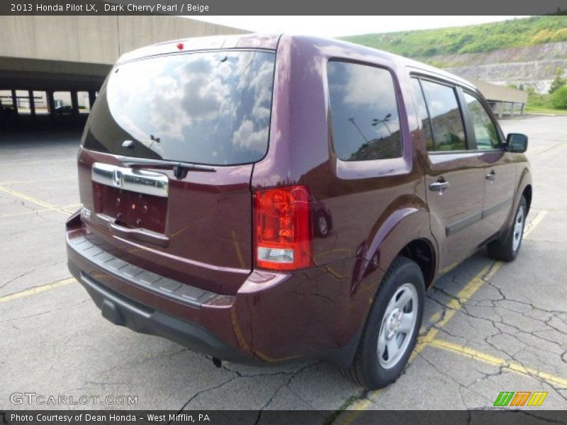Dark Cherry Pearl / Beige 2013 Honda Pilot LX