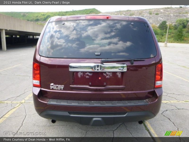 Dark Cherry Pearl / Beige 2013 Honda Pilot LX