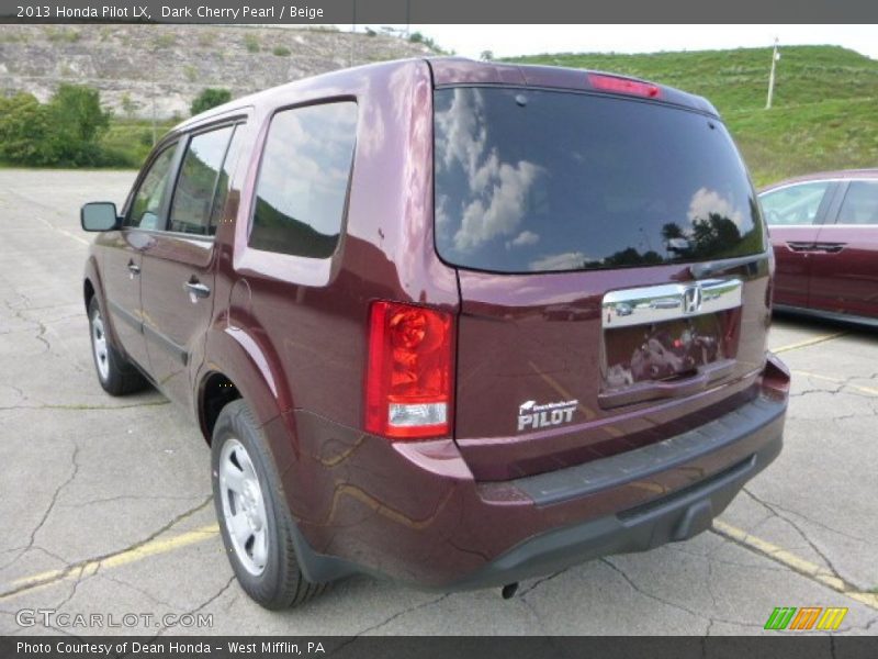 Dark Cherry Pearl / Beige 2013 Honda Pilot LX