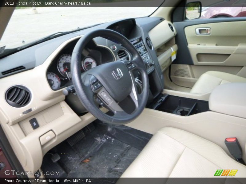 Dark Cherry Pearl / Beige 2013 Honda Pilot LX