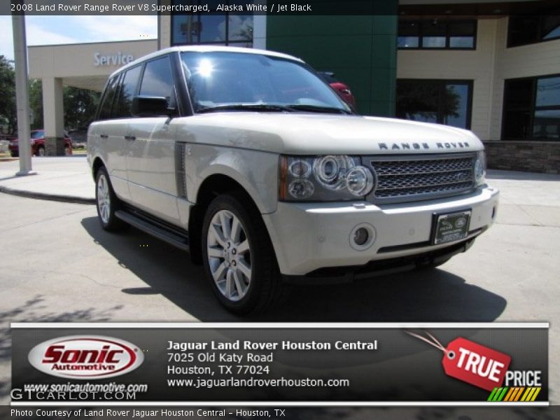 Alaska White / Jet Black 2008 Land Rover Range Rover V8 Supercharged