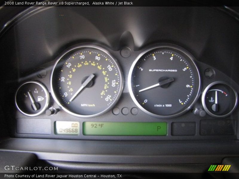 Alaska White / Jet Black 2008 Land Rover Range Rover V8 Supercharged