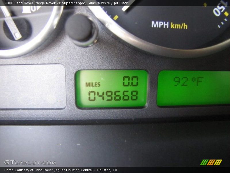 Alaska White / Jet Black 2008 Land Rover Range Rover V8 Supercharged