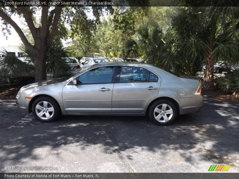 Vapor Silver Metallic / Charcoal Black 2008 Ford Fusion SE V6
