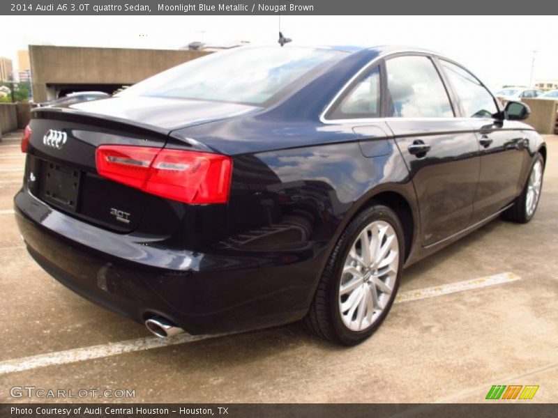 Moonlight Blue Metallic / Nougat Brown 2014 Audi A6 3.0T quattro Sedan