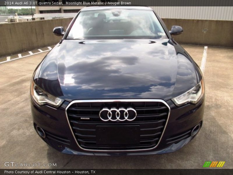 Moonlight Blue Metallic / Nougat Brown 2014 Audi A6 3.0T quattro Sedan