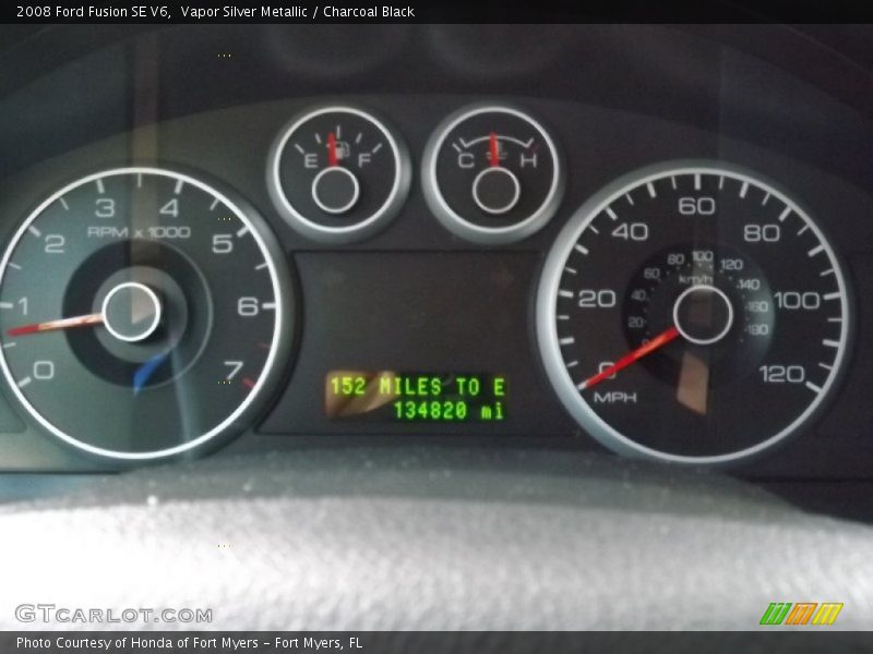 Vapor Silver Metallic / Charcoal Black 2008 Ford Fusion SE V6