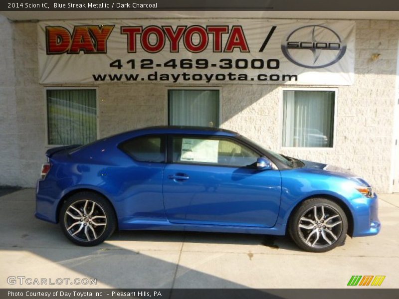 Blue Streak Metallic / Dark Charcoal 2014 Scion tC