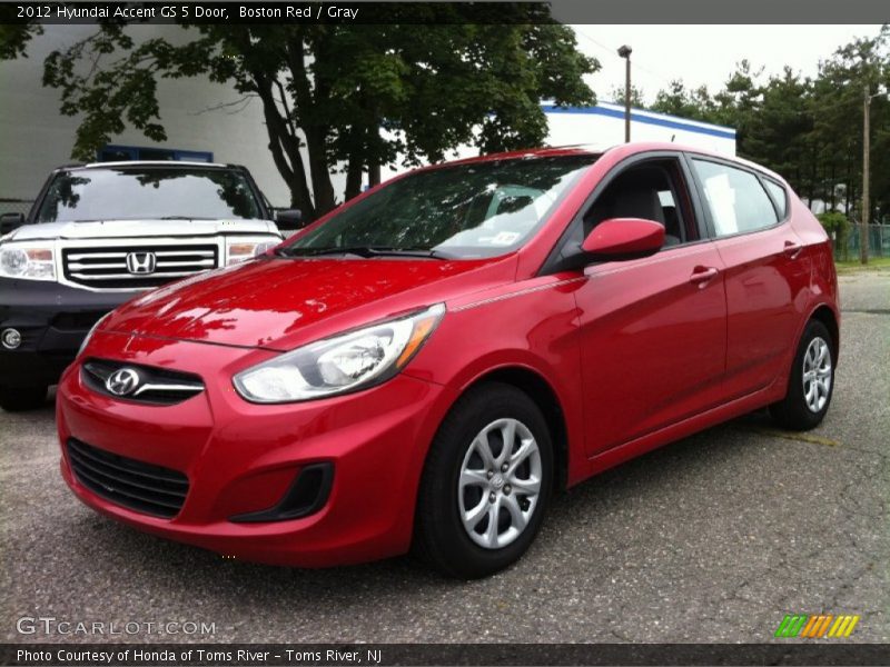 Boston Red / Gray 2012 Hyundai Accent GS 5 Door