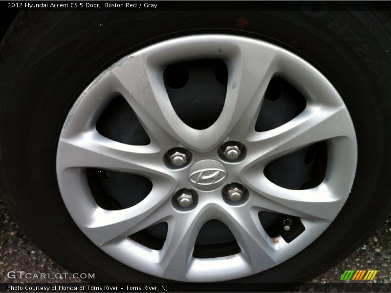 Boston Red / Gray 2012 Hyundai Accent GS 5 Door